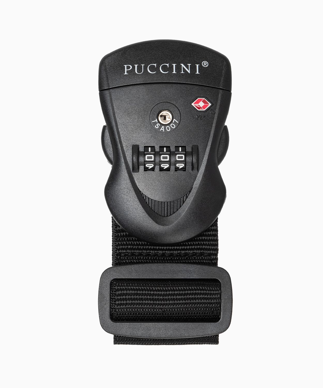 Černý bezpečnostní pás na zavazadla s kódem TSA