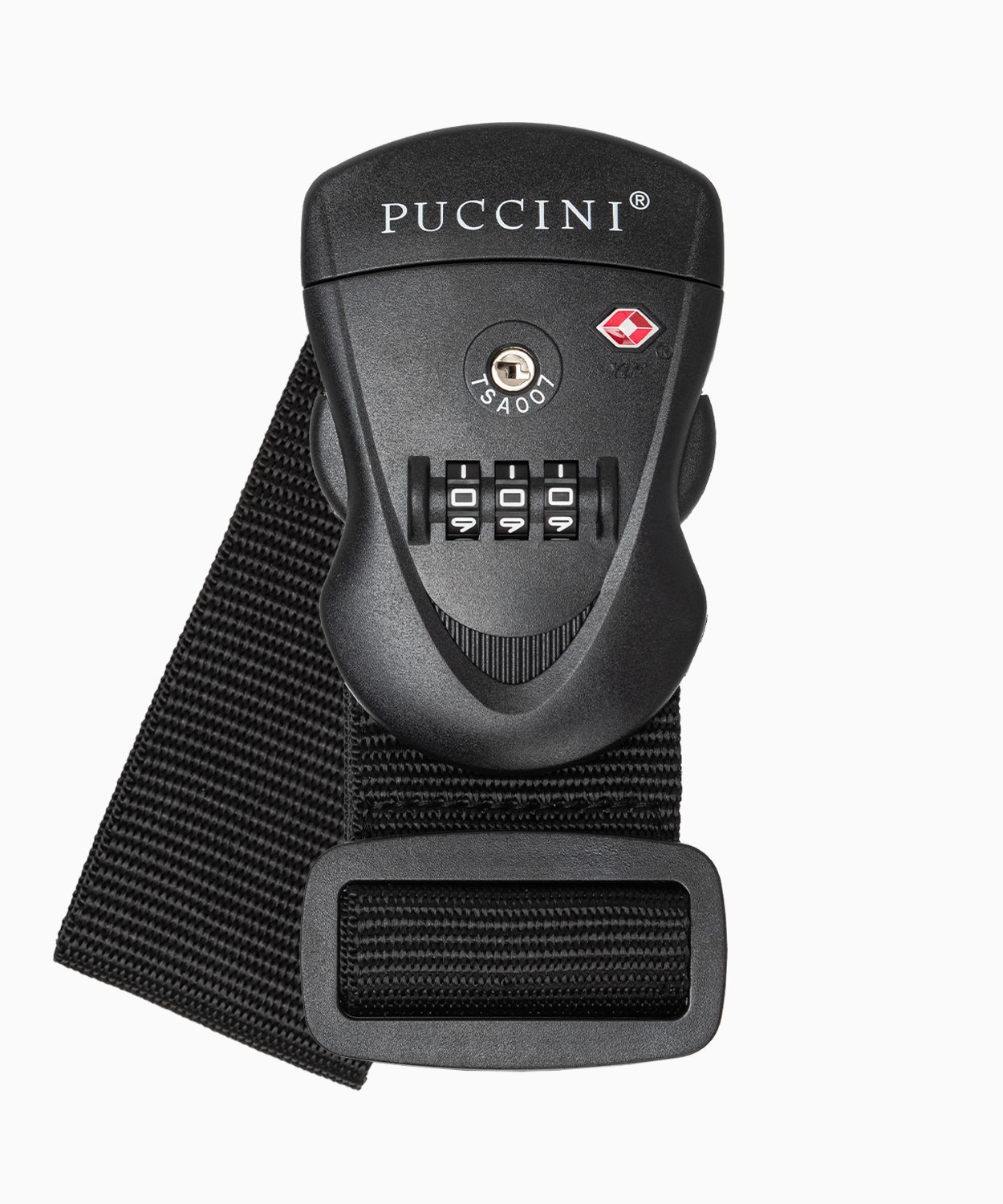 Černý bezpečnostní pás na zavazadla s kódem TSA