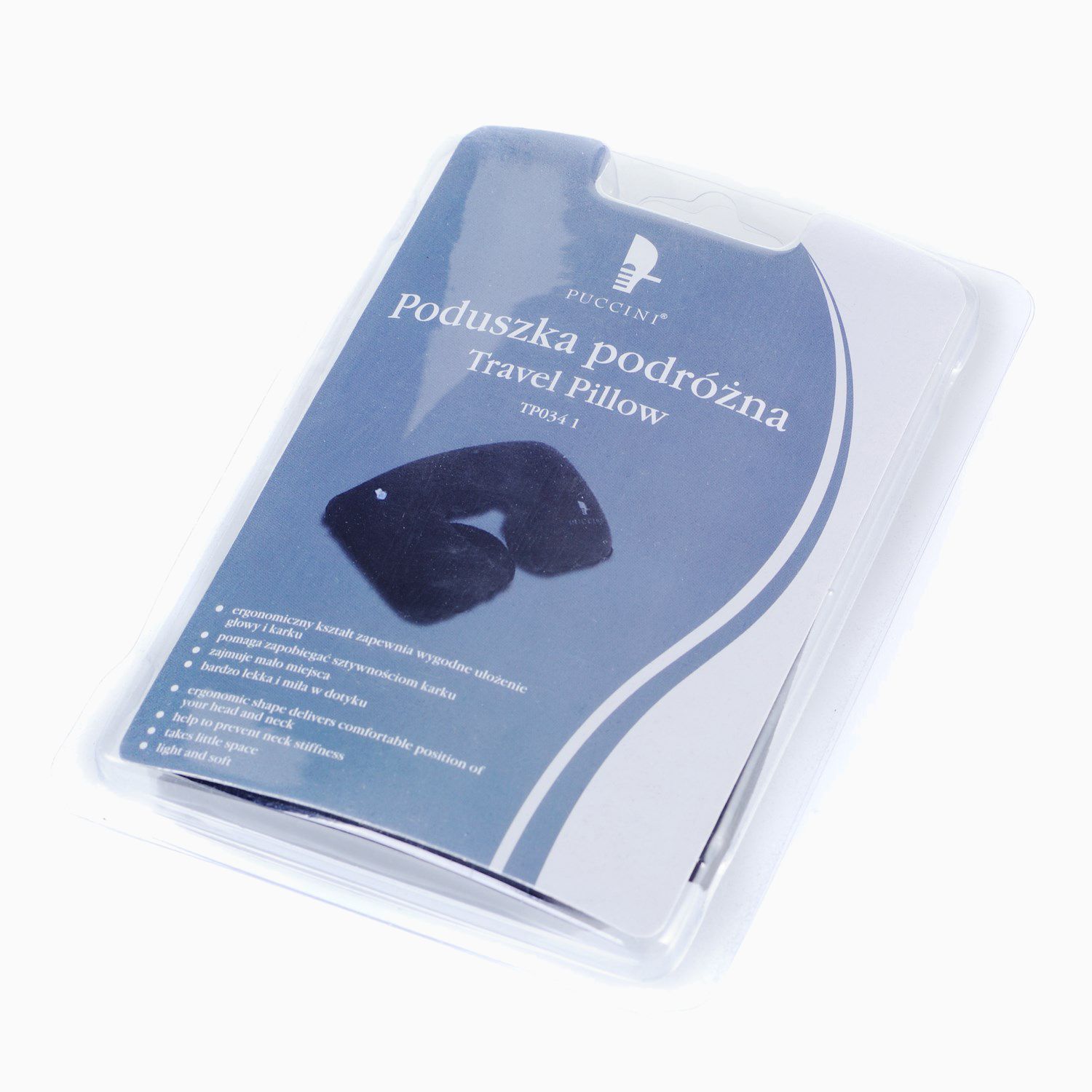 Černá nafukovací cestovní opěrka hlavy